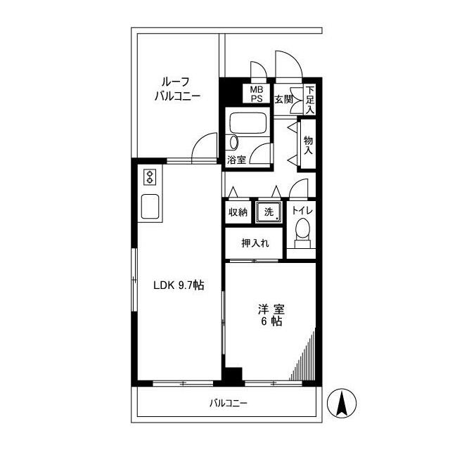 【足立区大谷田のマンションの間取り】