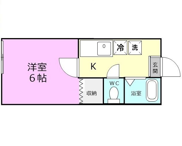 和歌山市直川のアパートの間取り