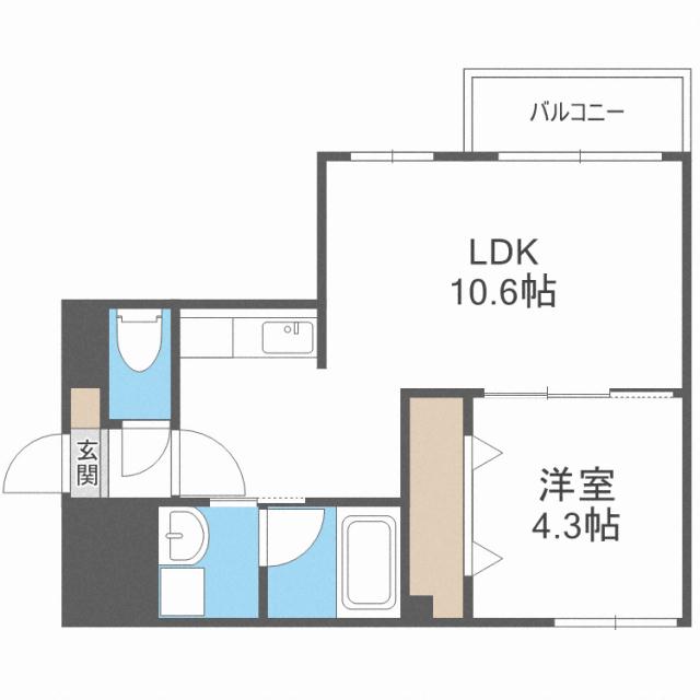 オルセー北17条の間取り