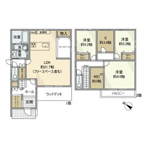 根嶽戸建の間取り