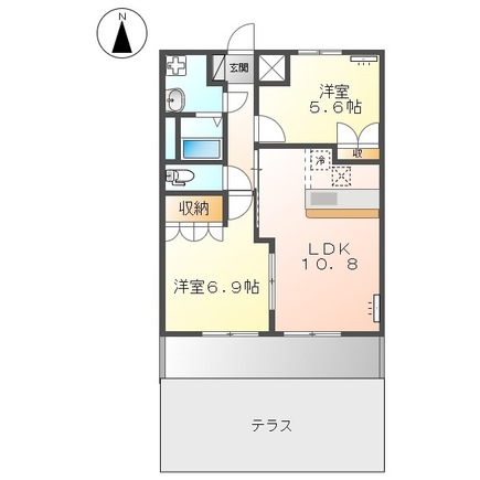 東かがわ市西村のアパートの間取り