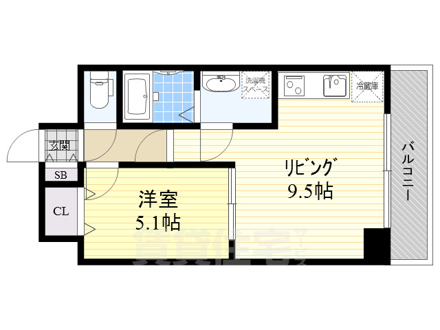 名古屋市熱田区尾頭町のマンションの間取り