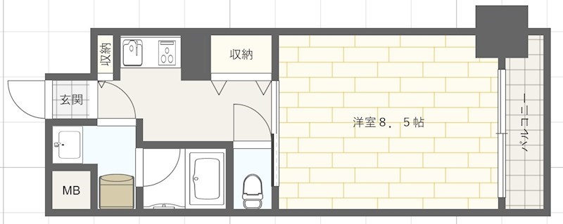 グレンパーク兵庫駅前の間取り