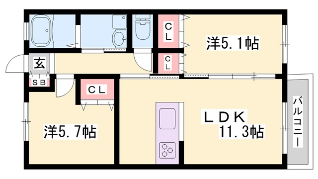 ローザンコートの間取り