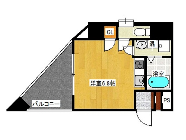 神戸市灘区岸地通のマンションの間取り