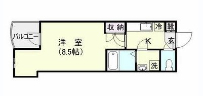 【鹿児島市荒田のマンションの間取り】