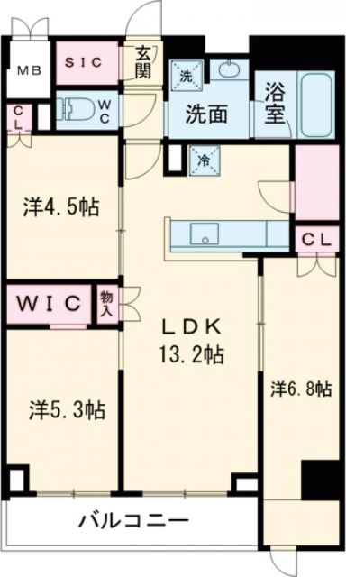 RJRプレシア大森北の間取り