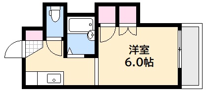 広島市西区大芝のマンションの間取り