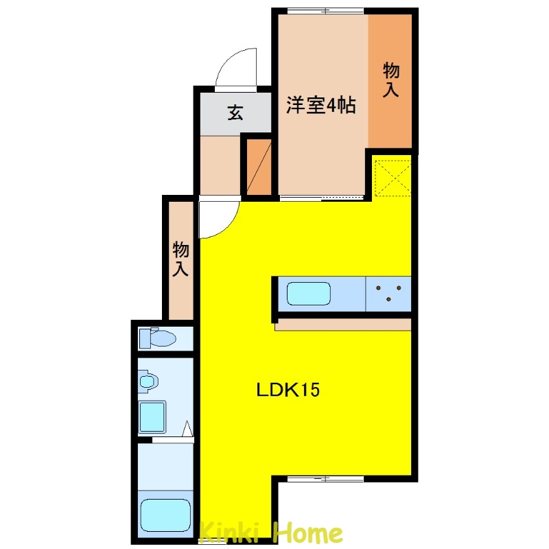 和歌山市松島のアパートの間取り