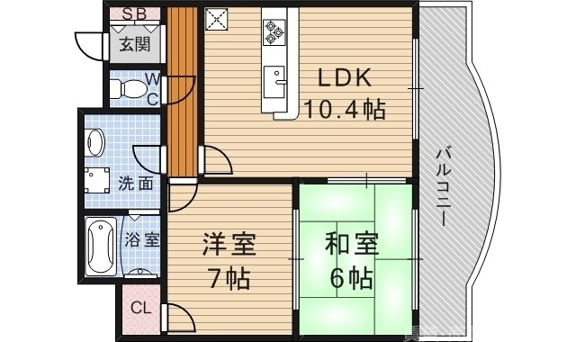 ラクロス丹波橋の間取り