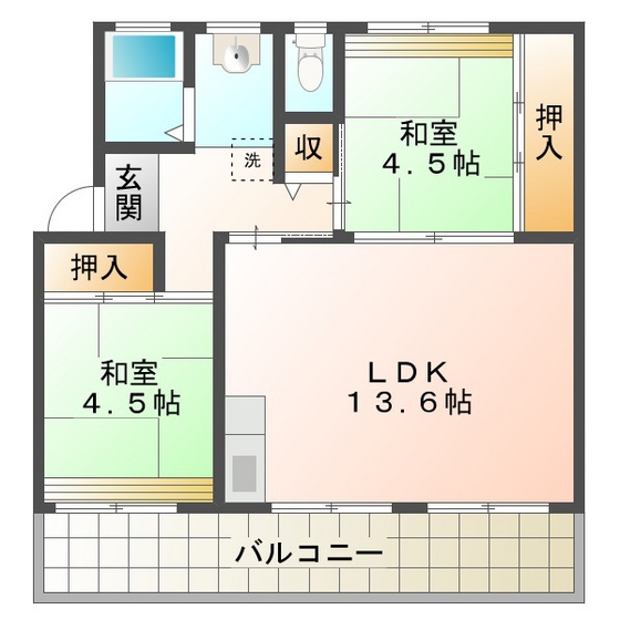 マンションむつみヶ丘の間取り