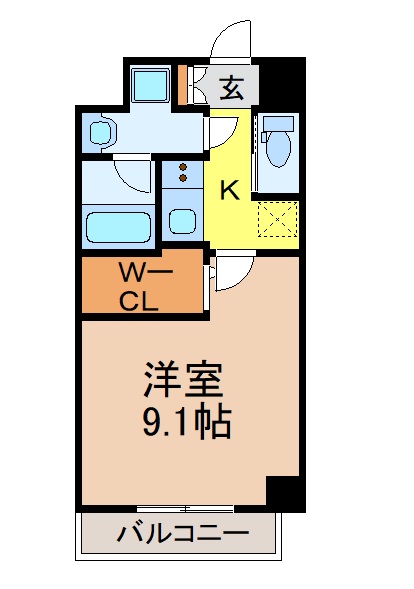 名古屋市昭和区東畑町のマンションの間取り