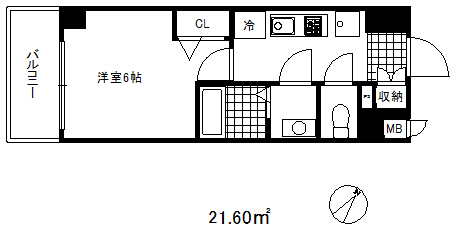 プレサンス神戸元町ベルシオンの間取り