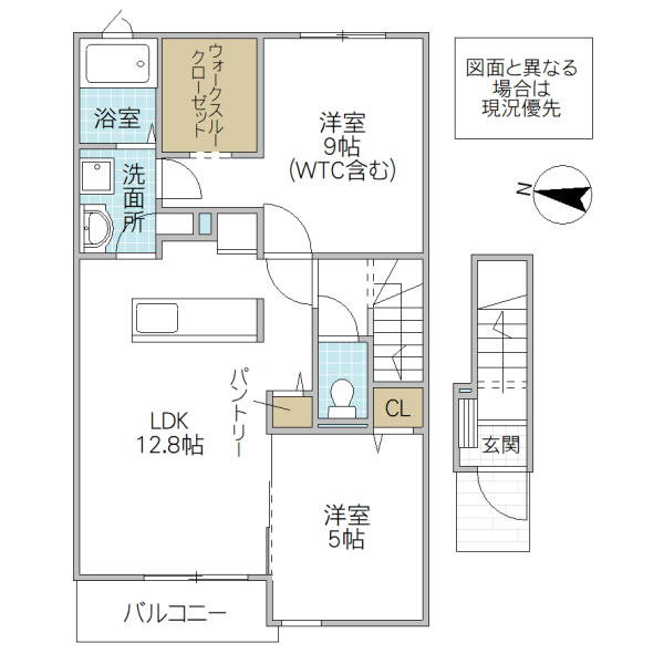 グラース クロー Vの間取り