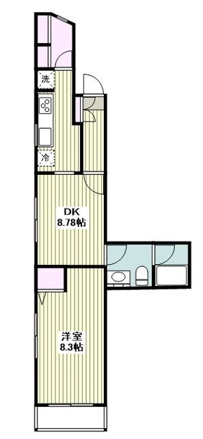 稲城市矢野口のマンションの間取り