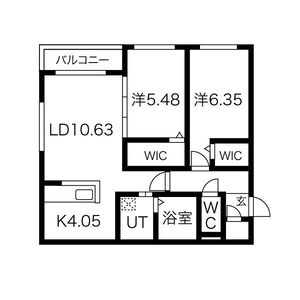 ｅｆｆｅｃｔ南１４条の間取り