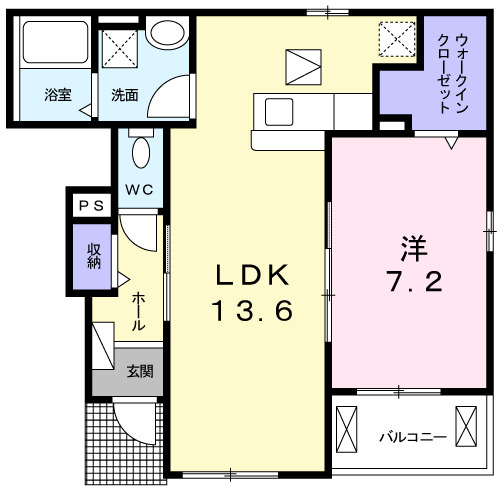 春日井市外之原町のアパートの間取り