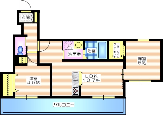 横浜市戸塚区柏尾町のマンションの間取り