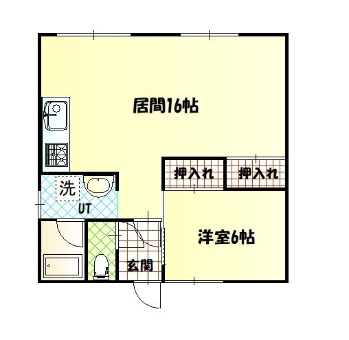 旭川市末広四条のアパートの間取り