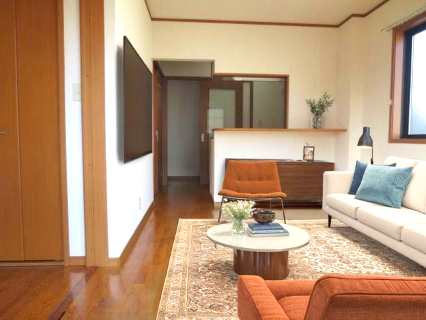 居室・リビング　本画像はAIのCG作成イメージであり実際に現地に家具は置かれ