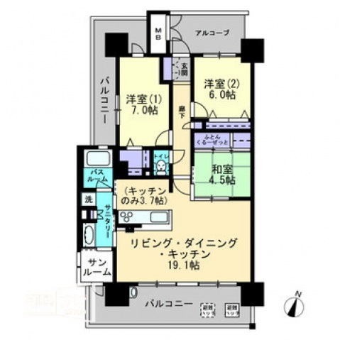 アルファステイツ新居浜駅の間取り写真
