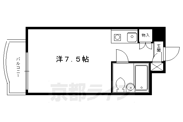 地下鉄烏丸線 国際会館駅 徒歩15分 4階建 築44年の間取り写真