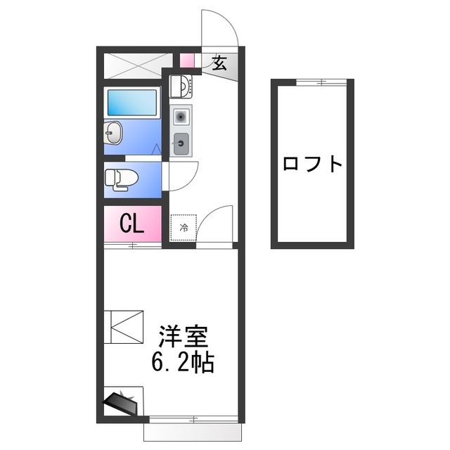 レオパレスベルソーの間取り