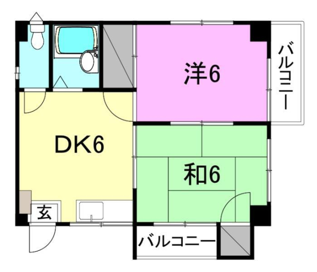 松山市久万ノ台のマンションの間取り