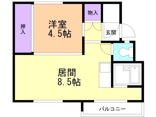 ビレッジハウス帯広２号棟の間取り