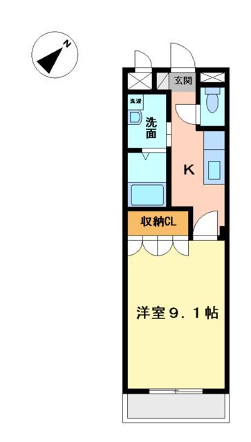 愛知県清須市新清洲３（アパート）の賃貸物件の間取り
