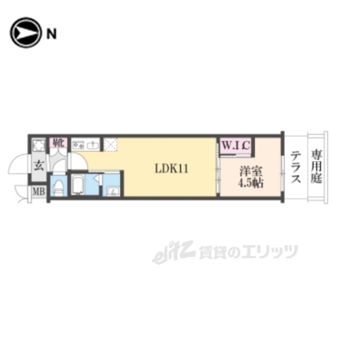 【京都市南区八条源町のマンションの間取り】