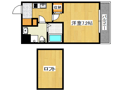 神戸市灘区記田町のマンションの間取り