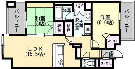 シティハウス富山西町の間取り