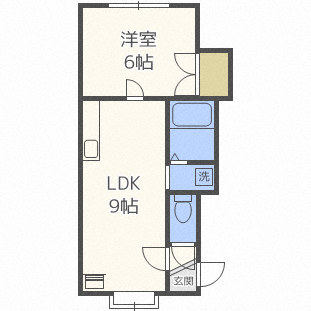 札幌市東区北四十八条東のアパートの間取り