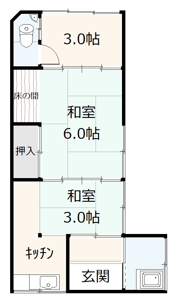 両城アパートの間取り