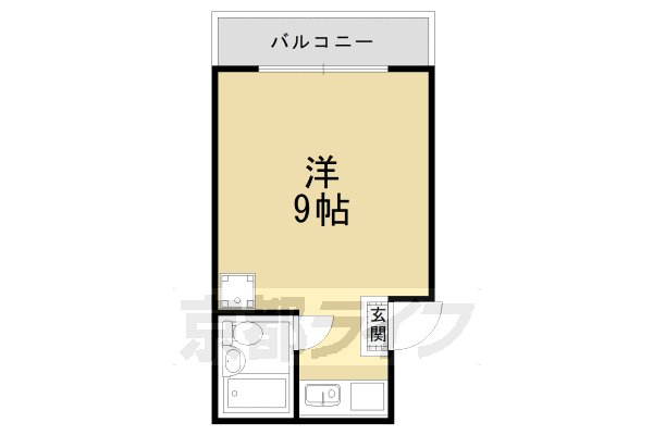 京都市右京区嵯峨中山町のマンションの間取り