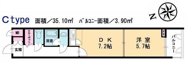 盛岡市東山のマンションの間取り