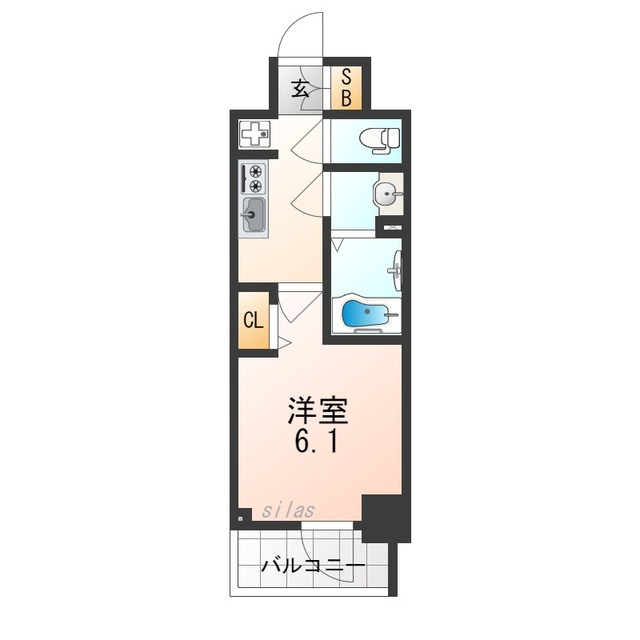 大阪市東成区玉津のマンションの間取り