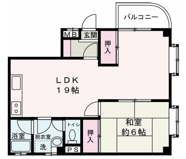 姫路市城北新町のマンションの間取り