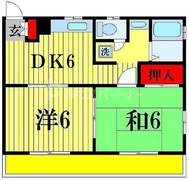 松戸市松戸新田のアパートの間取り