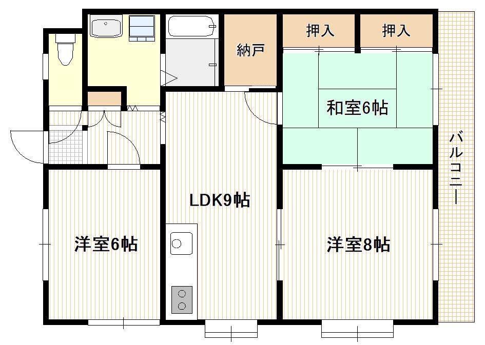 広島市佐伯区美の里のマンションの間取り