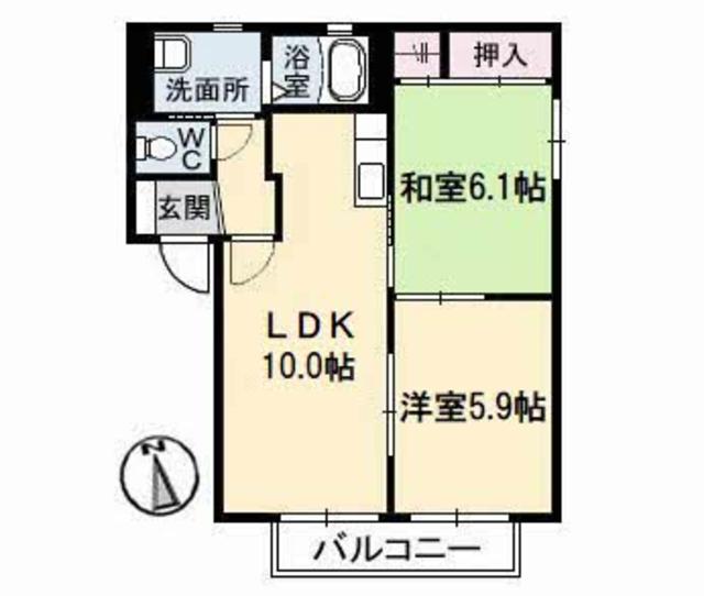 シャーメゾン八万　１番館の間取り