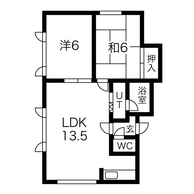 ブルーハイム厚別の間取り