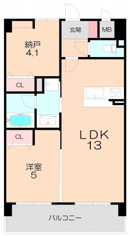 スプランディッド池田呉服町の間取り