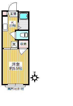 クレール三宿Ａ棟の間取り