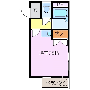 津市上浜町のマンションの間取り