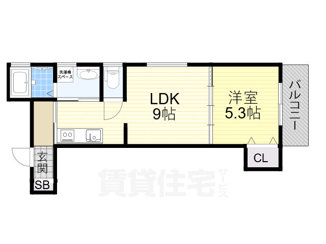 【セレニティ村野本町の間取り】