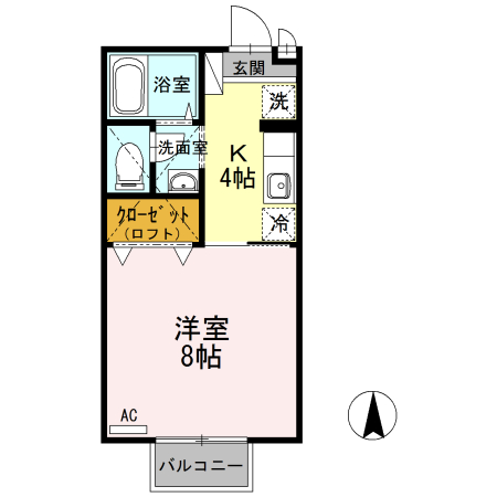 高松市木太町のアパートの間取り