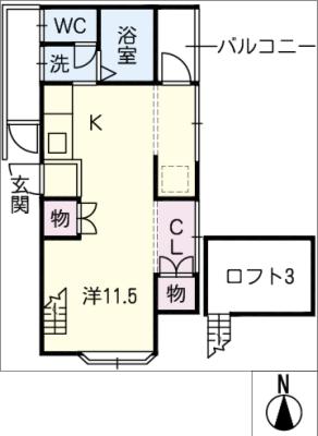 コーポほら貝の間取り