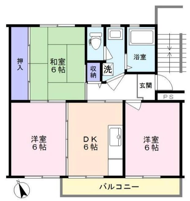 みさと団地13-18の間取り